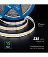 5m 18W/m LED strip, 238 LED pr. meter - 24V, 135lm/W, IP20, 4000K, SMD2835