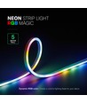 5m RGBIC Neon Flex LED sæt - 5V USB, Bluetooth app, fjernbetjening