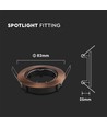 GU10 Bronze indbygningsspot - Rund, , IP20, Flot design