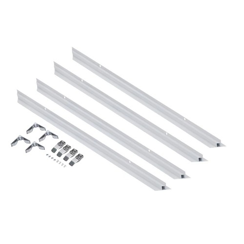 Indbygningsramme 60x60 paneler - Hvid, aluminium