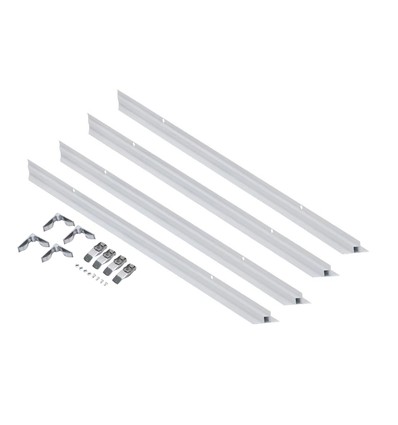 Indbygningsramme 60x60 paneler - Hvid, aluminium