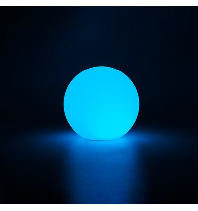 Ø8 cm RGB LED bold - Genopladelig, med fjernbetjening, IP66