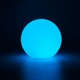 Ø12 cm RGB LED bold - Genopladelig, med fjernbetjening, IP66
