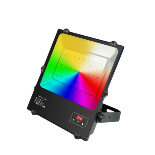 200W RGBW DMX projektør - IP65 udendørs, arbejdslampe, DMX512