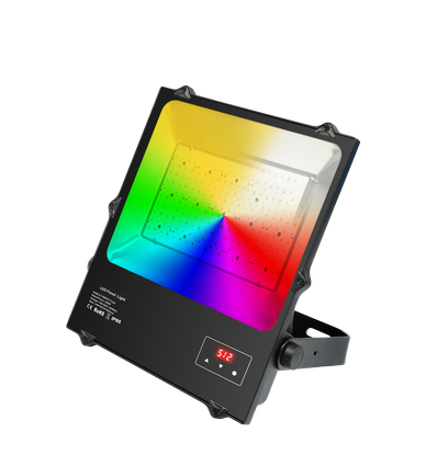 200W RGBW DMX projektør - IP65 udendørs, arbejdslampe, DMX512