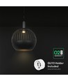 GU10 Designer pendellampe - Mat sort, Metal serie, Ø40 cm