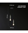 2x5W LED designer pendellampe - Ø15cm, 3000K, Sandy Black