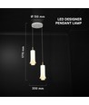 2x5W LED Designer pendellampe - Ø15cm, 3000K, inkl. lyskilde