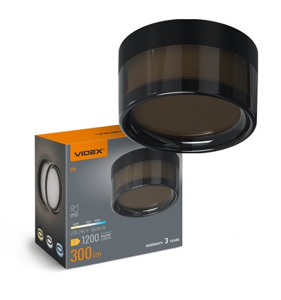 9W Rund sort bulkhead væg/loftlampe - IP65, 111lm/W, RA90, CCT, Ø14cm, udendørs