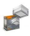 9W Firkantet LED væg/loftlampe - 3CCT, IP65, hvid, Bulkhead, IK07