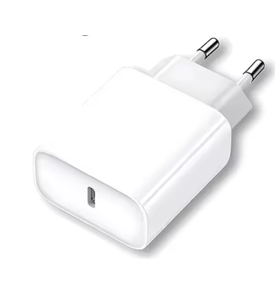 USB oplader 20W - Hvid, USB-C, perfekt til mobil og lamper