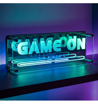 RGB Game On Neon Skilt - Infinity Mirror effekt, Bluetooth, App-styring