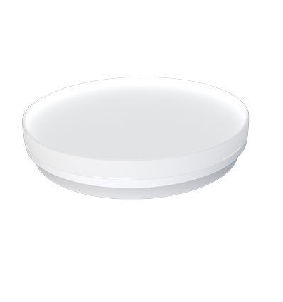 24/18/13W LED dæmpbar CCT loftslampe - Ø28cm, Højde: 5cm, IP54, hvid kant, inkl. lyskilde