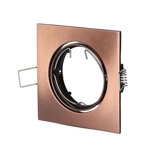 GU10 Bronze indbygningsspot - Firkantet, hul: Ø7,4 cm, mål: 8,2 x 8,2 cm