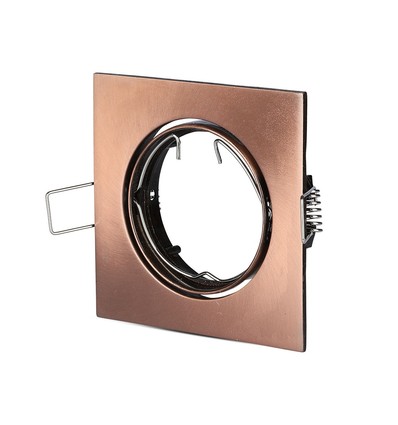 GU10 Bronze indbygningsspot - Firkantet, hul: Ø7,4 cm, mål: 8,2 x 8,2 cm