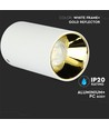 GU10 påbygningsspot - Hvid / Guld, Ø8cm, aluminium, uden lyskilde