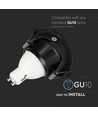 GU10 indbygningsspot - Rund, sort/sort, aluminium, Ø8,3 cm, hul: Ø7,5 cm, uden lyskilde
