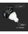 GU10 indbygningsspot - Sort, rund, aluminium, hul: Ø7,5 cm, mål: Ø8,3 cm, IP20