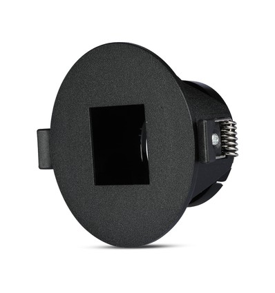 GU10 indbygningsspot, kvadratisk - Sort, aluminium, hul: Ø7,5 cm, mål: 8,3 x 8,3 cm, IP20