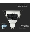 GU10 halvrundt armatur - Hvid/sort, aluminium, IP20 indendørs, uden lyskilde