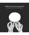 Skjult touch-lysdæmper til LED - Hvid, 12V (72W), 24V (144W), op til 2,5cm tykkelse