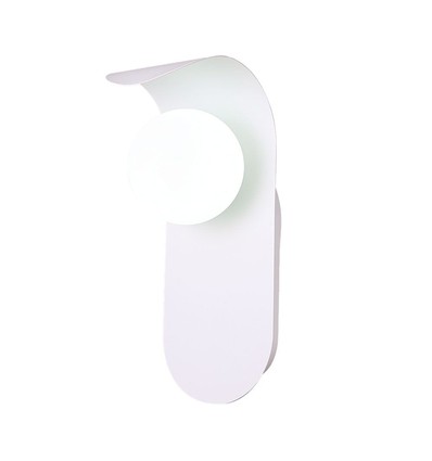 G9 væglampe i gips - Hvid, 95x120x250mm, uden lyskilde, IP20 indendørs