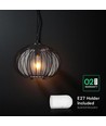 E27 Designer pendellampe - Mat sort, Ø40cm, uden lyskilde