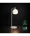 10W dekorativ LED bordlampe - Ø16 x 44 cm, 1200lm, børstet nikkel og hvid, 3000K