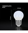 E27 3,7W LED kronepære - G45, 4000K, erstatter 25W
