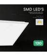 60x60 LED panel, 40W - Højde:18mm, 120 lm/W, slim, hvid kant