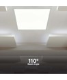 60x60 bagbelyst LED panel, 40W - 120 lm/W, slim, 18mm høj, hvid kant