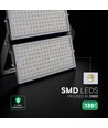 500W LED projektør - 135lm/W, IP65, 67.500lm, sort kabinet, udendørs