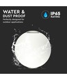 VT-836 LED væglampe 6W - op-ned, 3000K, hvid hus, IP65