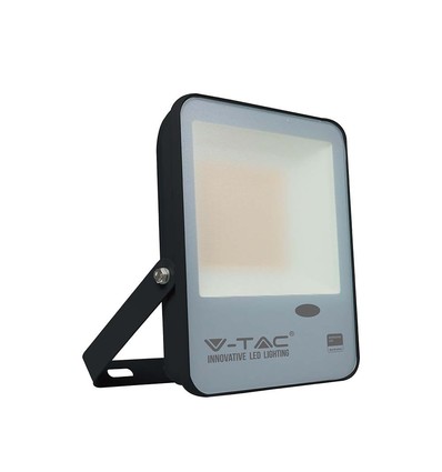 30W LED projektør med skumringsrelæ - Samsung LED chip, 100lm/W, IP65, kold hvid, sort kabinet