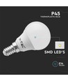 3 stk. E14 4,5W LED kronepære - P45, 4000K, erstatter 40W