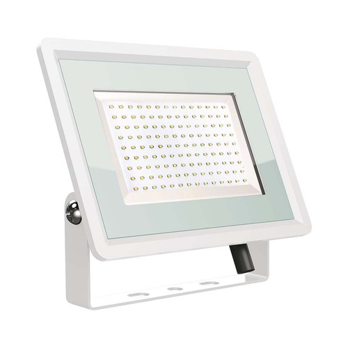 200W LED projektør - 88lm/W, IP65, hvidt kabinet, 4000K, udendørs