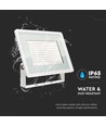 200W LED projektør - 88lm/W, IP65, hvidt kabinet, 4000K, udendørs