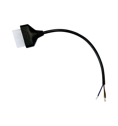 0,3m strømkabel til VT4140, sort - 3x0,75mm²