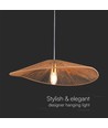 E27 designer pendelophæng med hampereb - 60cm, brun, IP20, uden lyskilde