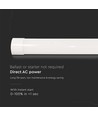 6x 120cm komplet LED armatur - 40W, 3 års producentgaranti, 230V
