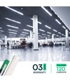 6x 50W komplet LED armatur - 150 cm, 3 års producentgaranti, 230V