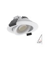 10x 7W lavprofil indbygningsspot RA96 - DimToWarm+CCT, Hul: Ø6,8 cm, Mål: Ø8,3 cm, hvid kant, dæmpbar