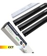 Sort Troldtekt CCT LED Skinnesæt 3x60 cm - Planforsænket, Akustilight inkl. ledninger og driver