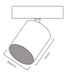 Bluetooth højttaler til 1-faset skinner - Hvid, 10W, 1F2W