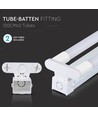 120 cm 2x18W T8 LED dobbeltarmatur - Samsung chip, inkl. LED rør