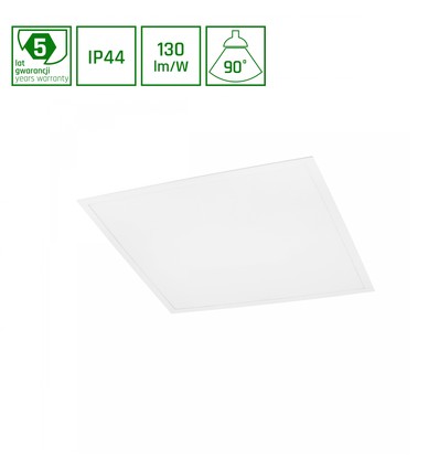 36W LED panel, 60x60 - 4000K, hvid kant