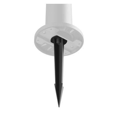 Sort LED havespot til spyd - Aluminium, 59x46x259 mm