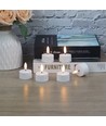 12-pak hvide LED fyrfadslys inkl. ladebase - Inkl. fjernb., timer