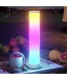 Opladelig RGBIC+CCT LED bord/natlampe - 32cm, Bluetooth, Hvid, touch dæmpbar, IP20 indendørs