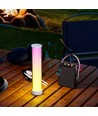 Opladelig RGBIC+CCT LED bord/natlampe - 32cm, Bluetooth, Hvid, touch dæmpbar, IP20 indendørs